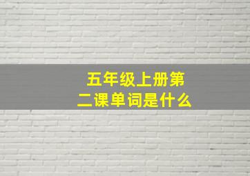 五年级上册第二课单词是什么