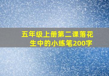 五年级上册第二课落花生中的小练笔200字