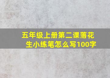 五年级上册第二课落花生小练笔怎么写100字