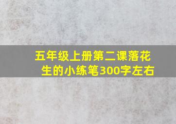 五年级上册第二课落花生的小练笔300字左右