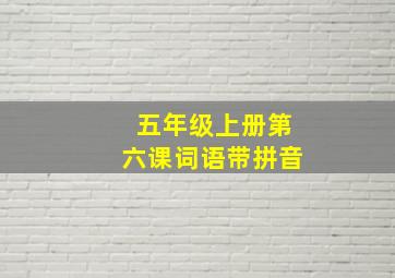 五年级上册第六课词语带拼音