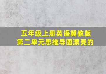 五年级上册英语冀教版第二单元思维导图漂亮的