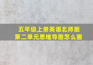 五年级上册英语北师版第二单元思维导图怎么画