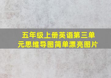 五年级上册英语第三单元思维导图简单漂亮图片