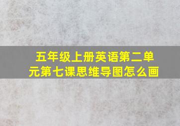 五年级上册英语第二单元第七课思维导图怎么画