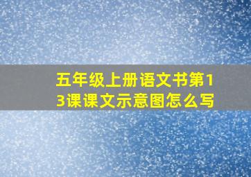 五年级上册语文书第13课课文示意图怎么写