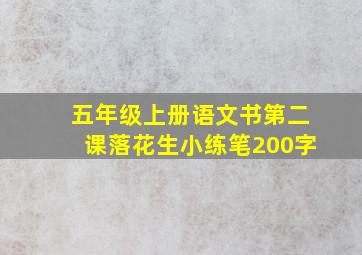 五年级上册语文书第二课落花生小练笔200字