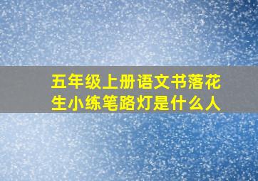 五年级上册语文书落花生小练笔路灯是什么人