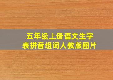 五年级上册语文生字表拼音组词人教版图片