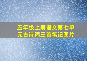 五年级上册语文第七单元古诗词三首笔记图片