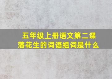 五年级上册语文第二课落花生的词语组词是什么