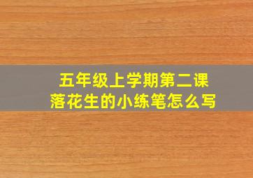 五年级上学期第二课落花生的小练笔怎么写