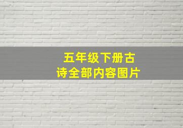 五年级下册古诗全部内容图片