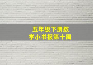 五年级下册数学小书报第十周