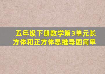 五年级下册数学第3单元长方体和正方体思维导图简单