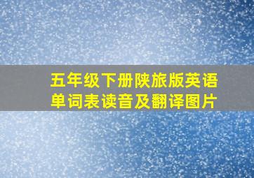 五年级下册陕旅版英语单词表读音及翻译图片