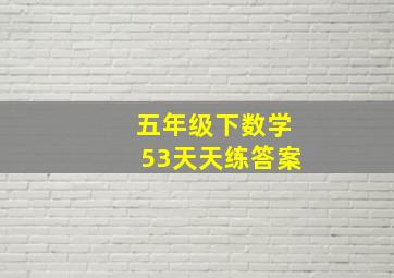 五年级下数学53天天练答案