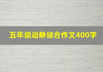 五年级动静结合作文400字