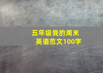 五年级我的周末英语范文100字