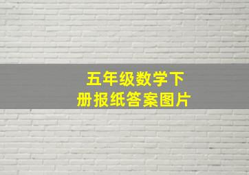 五年级数学下册报纸答案图片