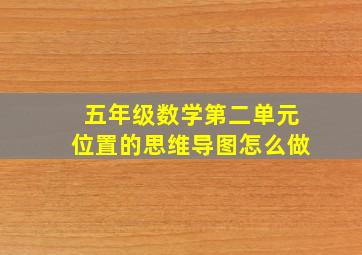 五年级数学第二单元位置的思维导图怎么做