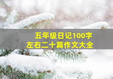 五年级日记100字左右二十篇作文大全