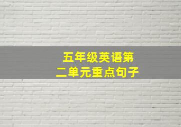 五年级英语第二单元重点句子