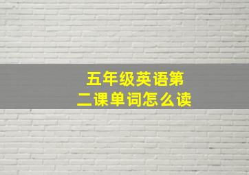 五年级英语第二课单词怎么读