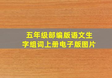 五年级部编版语文生字组词上册电子版图片