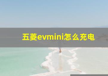 五菱evmini怎么充电