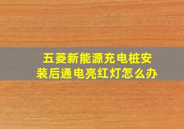 五菱新能源充电桩安装后通电亮红灯怎么办