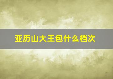 亚历山大王包什么档次