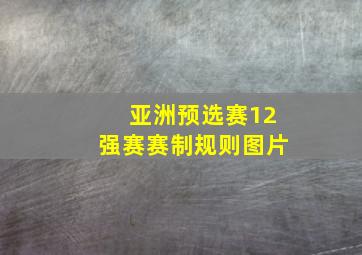 亚洲预选赛12强赛赛制规则图片