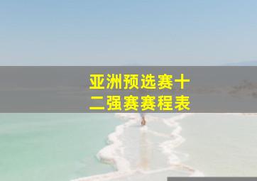 亚洲预选赛十二强赛赛程表