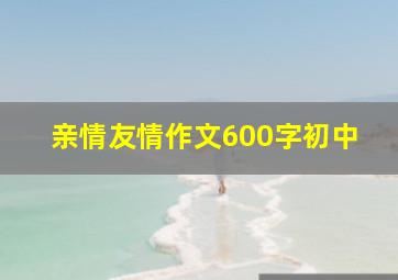 亲情友情作文600字初中