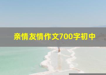 亲情友情作文700字初中