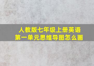 人教版七年级上册英语第一单元思维导图怎么画