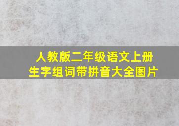 人教版二年级语文上册生字组词带拼音大全图片