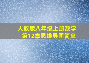 人教版八年级上册数学第12章思维导图简单