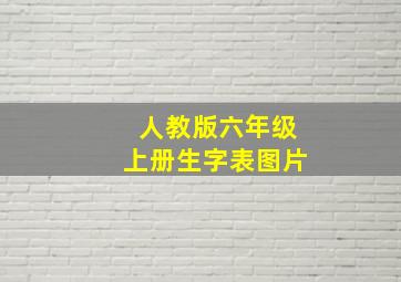 人教版六年级上册生字表图片