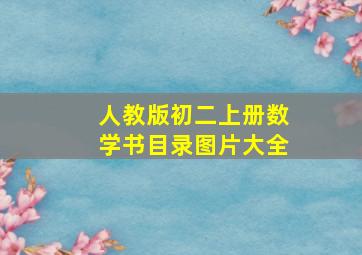 人教版初二上册数学书目录图片大全