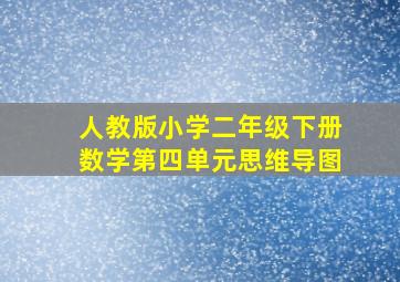 人教版小学二年级下册数学第四单元思维导图