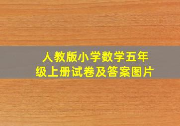 人教版小学数学五年级上册试卷及答案图片