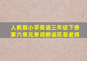 人教版小学英语三年级下册第六单元单词朗读苏菲老师