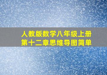 人教版数学八年级上册第十二章思维导图简单