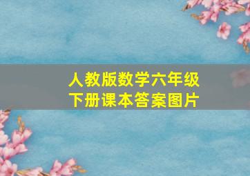 人教版数学六年级下册课本答案图片