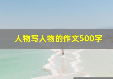 人物写人物的作文500字