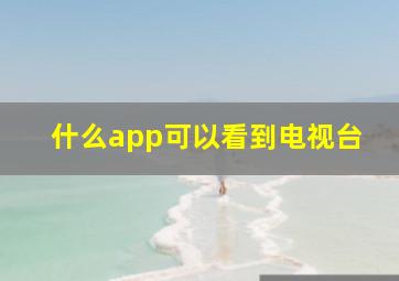 什么app可以看到电视台