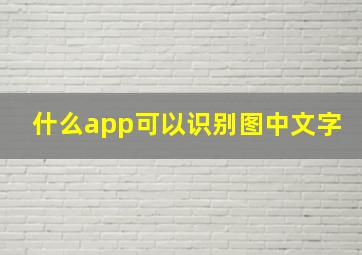 什么app可以识别图中文字