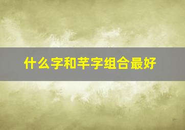 什么字和芊字组合最好